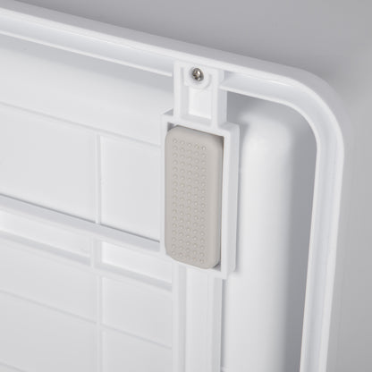 Fully Enclosed Cat Litter Box – Front Entry & Top Exit Hooded Design with Pull-Out Tray, Gray & White