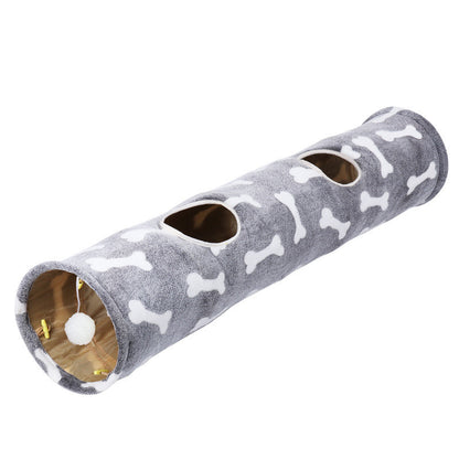 Collapsible Rainbow Cat Tunnel – Scratch-Resistant Play Tube with Multiple Entrances