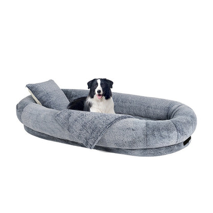 Washable Large Dog Bed for Human and Adult Dogs – Removable Cover Kennel Cushion, Soft Pet Sleeping Mat
