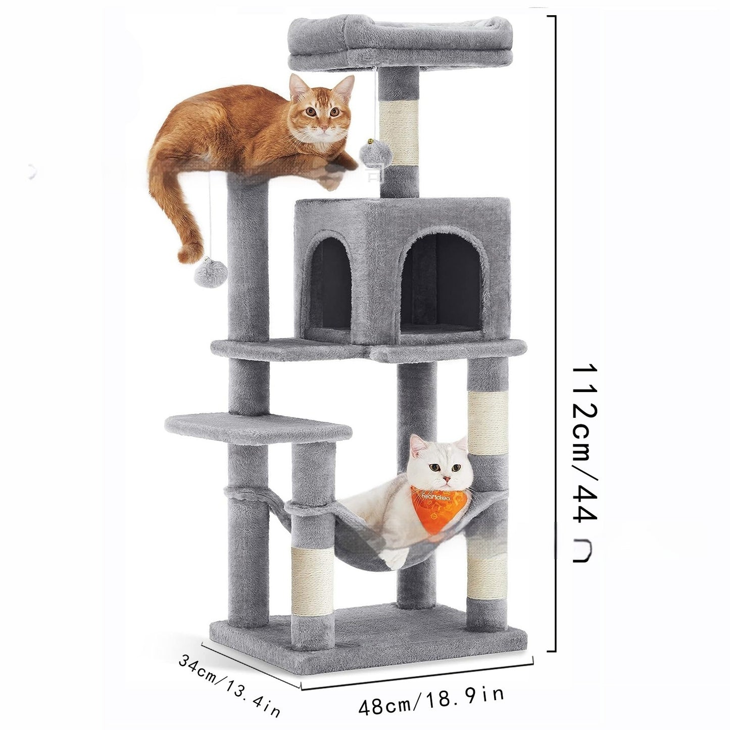Space-Saving Cat Climbing Frame – Tall Multi-Tier Cat Tower