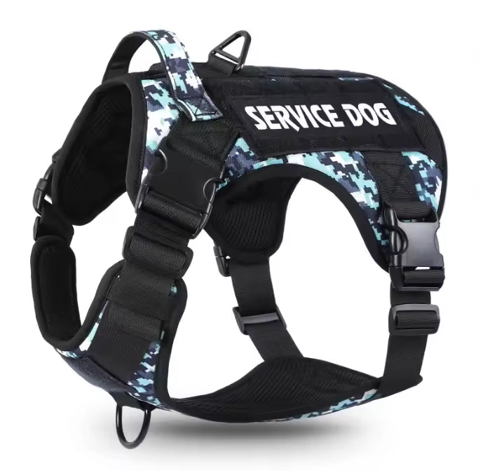 Adjustable Reflective Tactical Dog Harness – Heavy-Duty Service & Training Vest