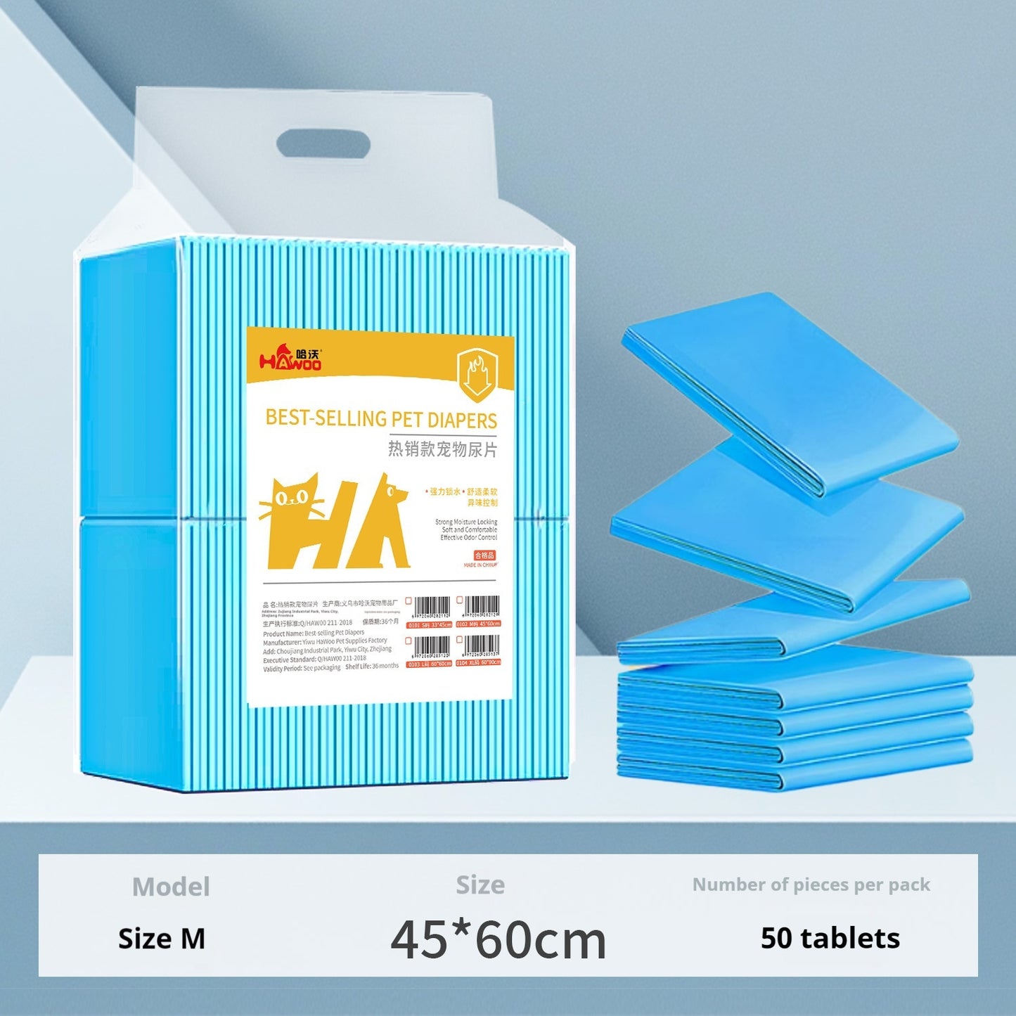 Disposable Pet Urine Pads – Super Absorbent Puppy & Senior Pet Training Pads, 33x45cm, 100 Pieces