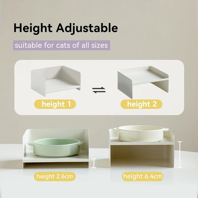 Elevated Ceramic Pet Bowl with Metal Stand – Raised Food & Water Bowl for Cats and Dogs