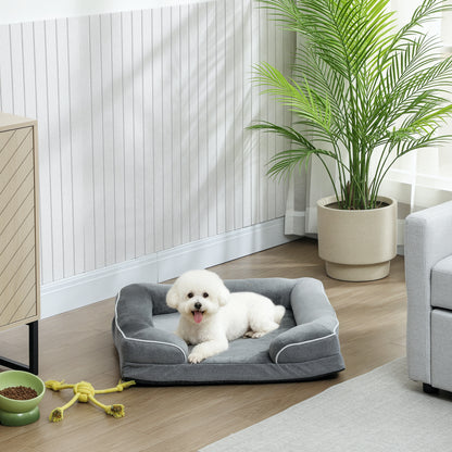 Washable Pet Sofa Bed with Removable Cover – Cooling Memory Foam for Cats & Small Dogs, Non-Slip Bottom