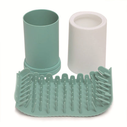 Pet Paw Cleaning Cup – Portable Dog Foot Washer with Soft Bristles (Gray/Green/Pink)