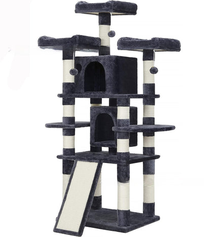 Space-Saving Cat Climbing Frame – Tall Multi-Tier Cat Tower