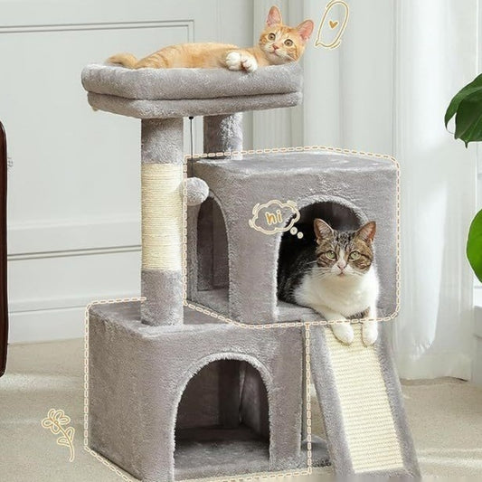 Creative Sisal Cat Climbing Frame – Cat Tree with Nest & Scratching Post