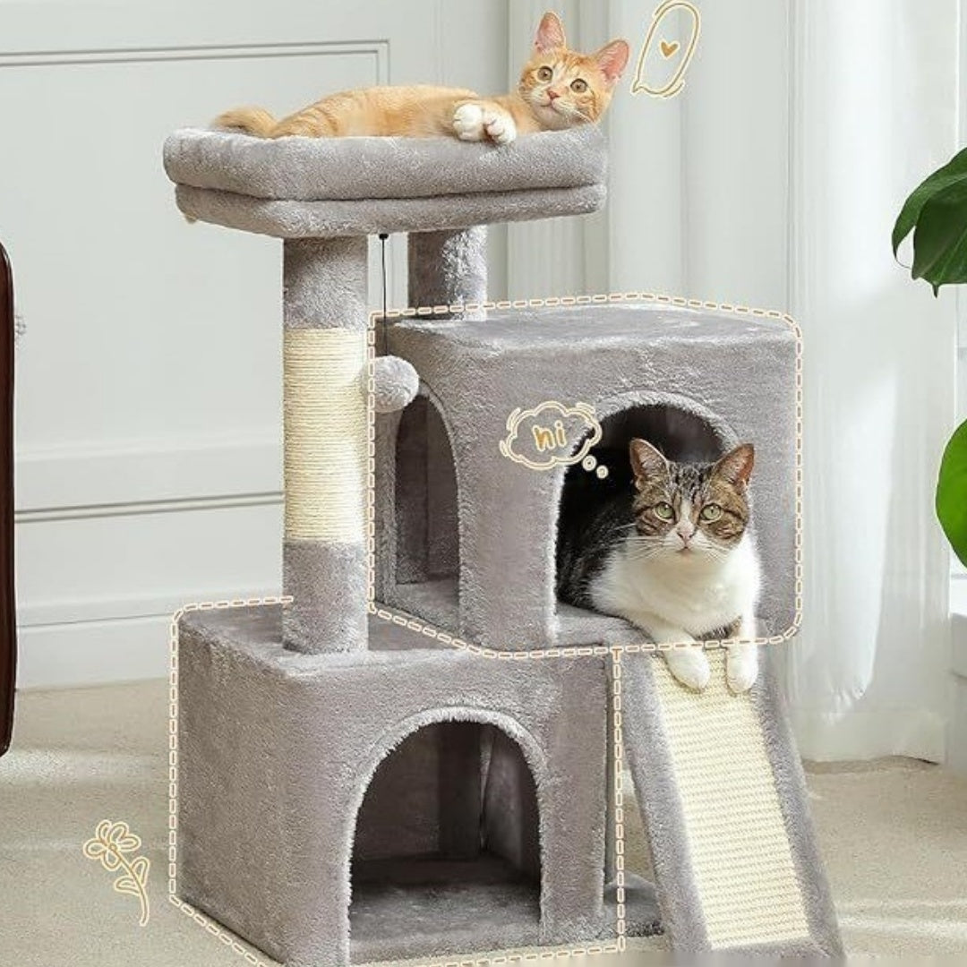 Creative Sisal Cat Climbing Frame – Cat Tree with Nest & Scratching Post