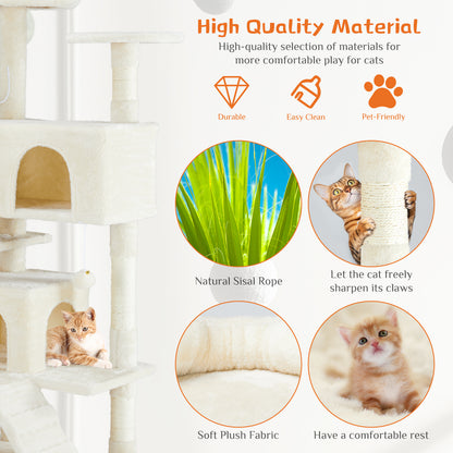 Multi-Level Cat Tree House – Climbing Tower & Scratching Post