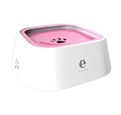 Portable Floating Dog Water Bowl – 1.5L Splash-Proof Travel Pet Bowl (White/Gray/Blue/Pink)