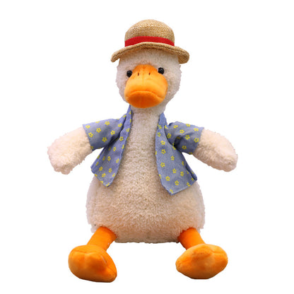 Long Neck Duck Plush Dog Toy – Soft Squeaky Animal Doll for Dogs