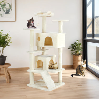 Multi-Level Cat Tree House – Climbing Tower & Scratching Post