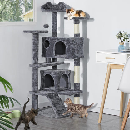 Space-Saving Cat Climbing Frame – Tall Multi-Tier Cat Tower