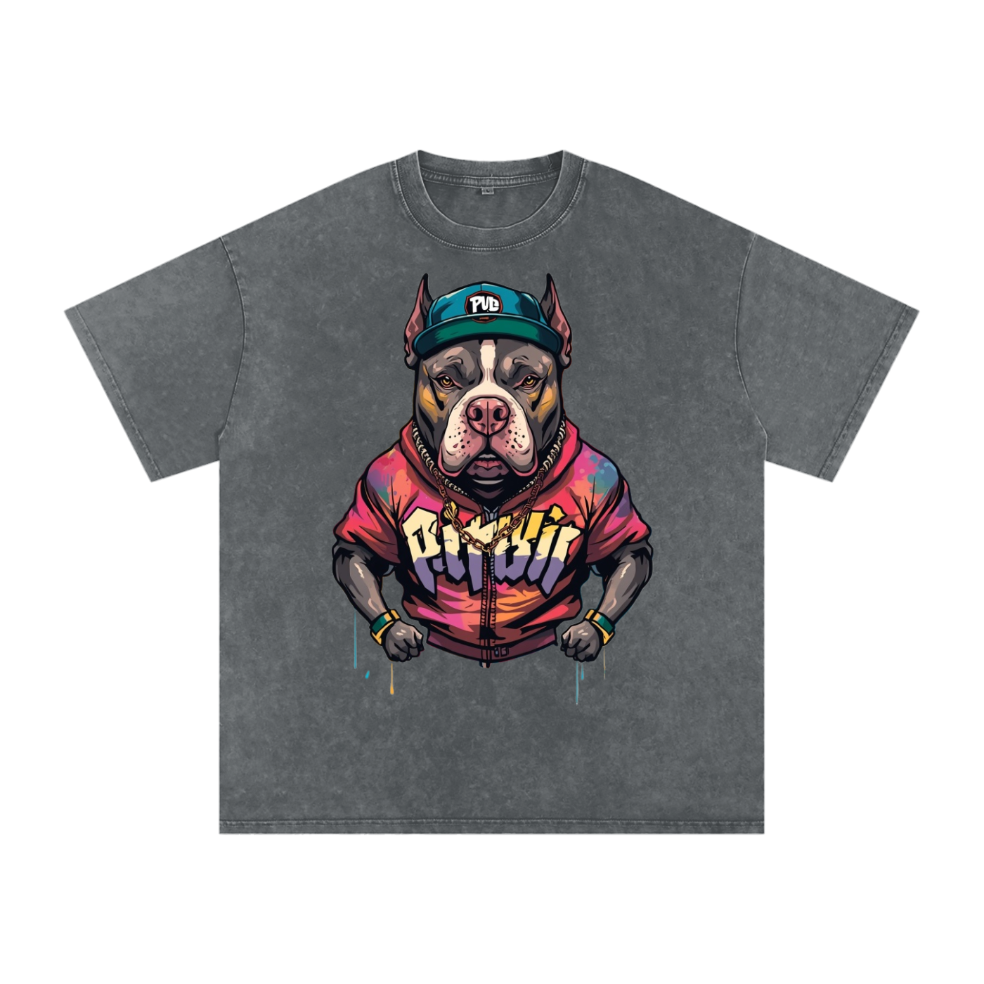 Snow Washed Oversized Cotton T-Shirt