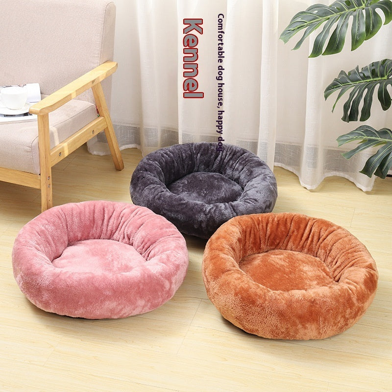 Calming Donut Dog Bed – Plush Deep Sleep Nest for Small & Medium Dogs