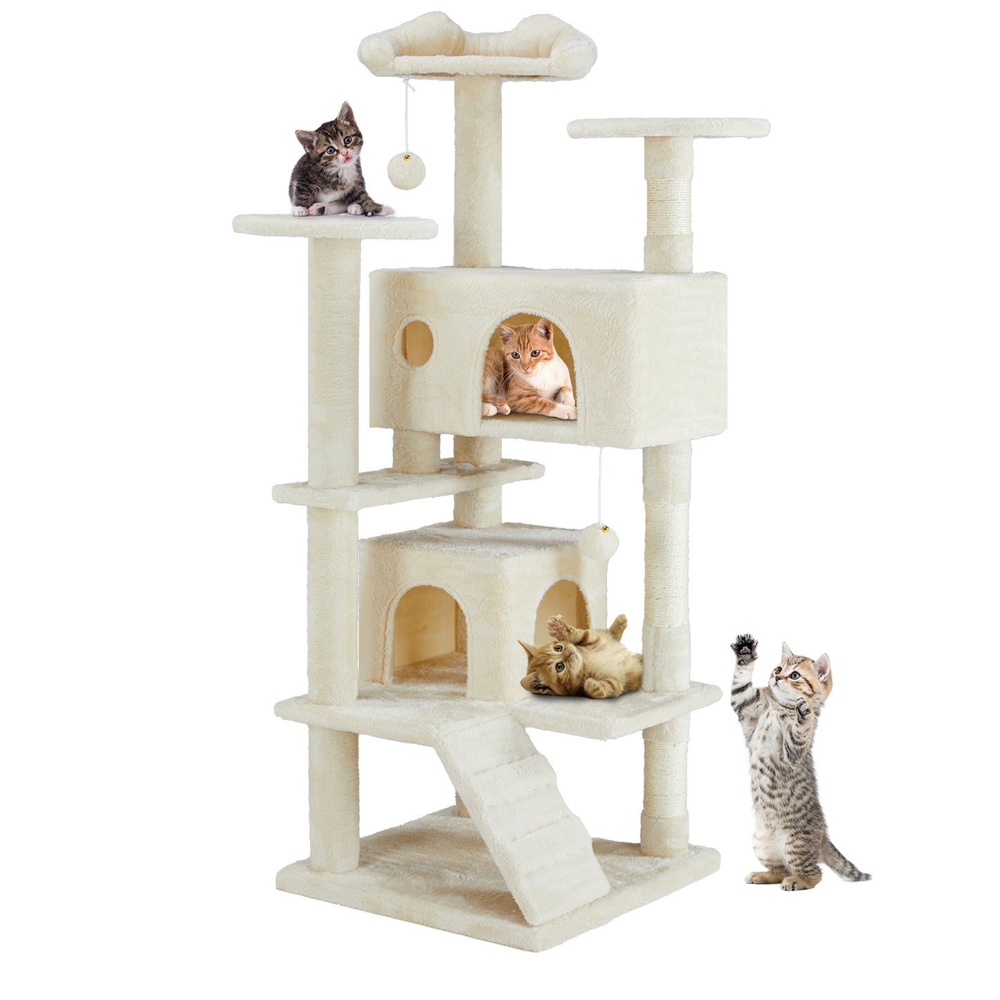Multi-Level Cat Tree House – Climbing Tower & Scratching Post