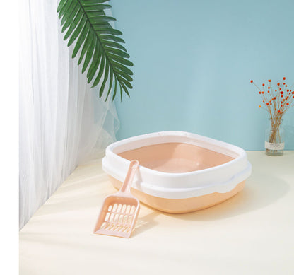 Large Detachable Cat Litter Box – Anti-Splash High Wall Design